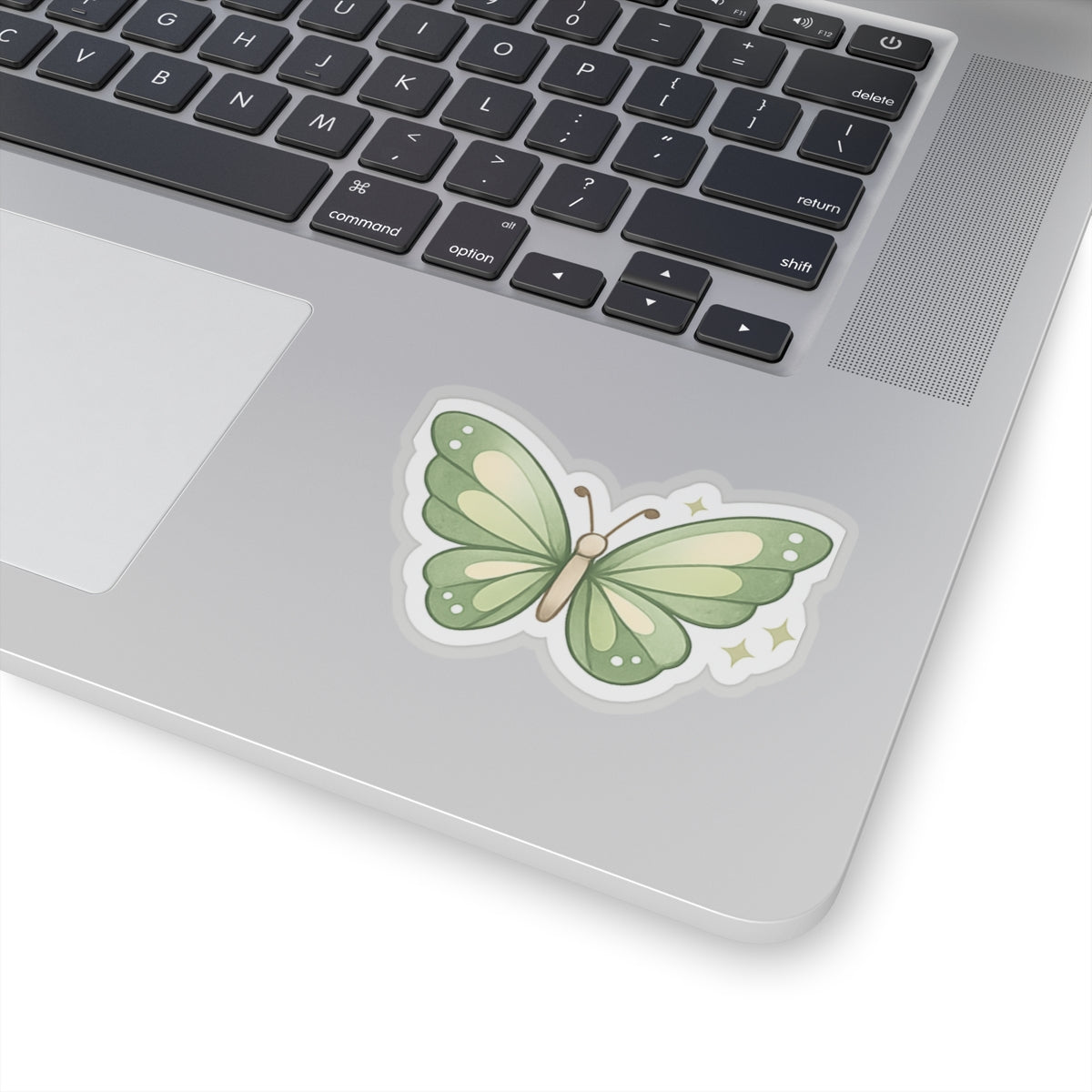 Green Butterfly Sticker | Floral Nature Vinyl Decal