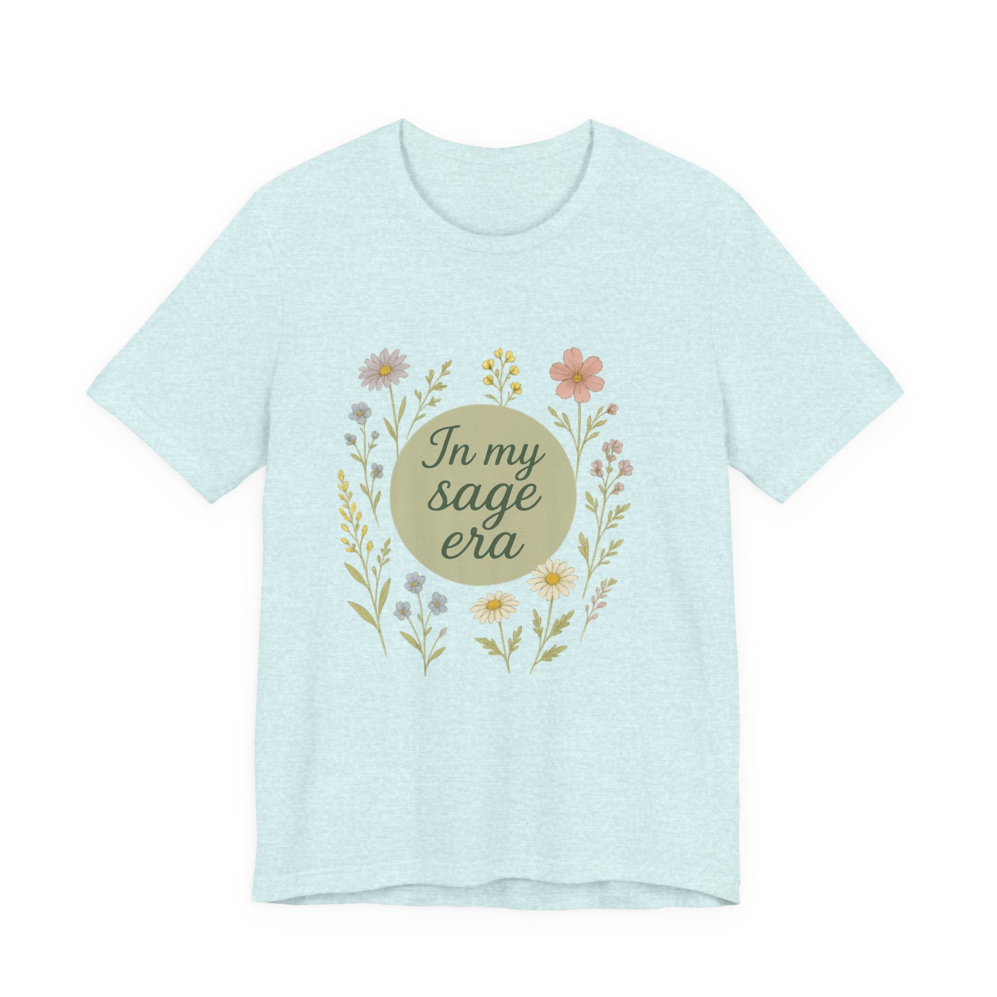 In My Sage Era tee | Floral wreath graphic shirt, botanical typography
