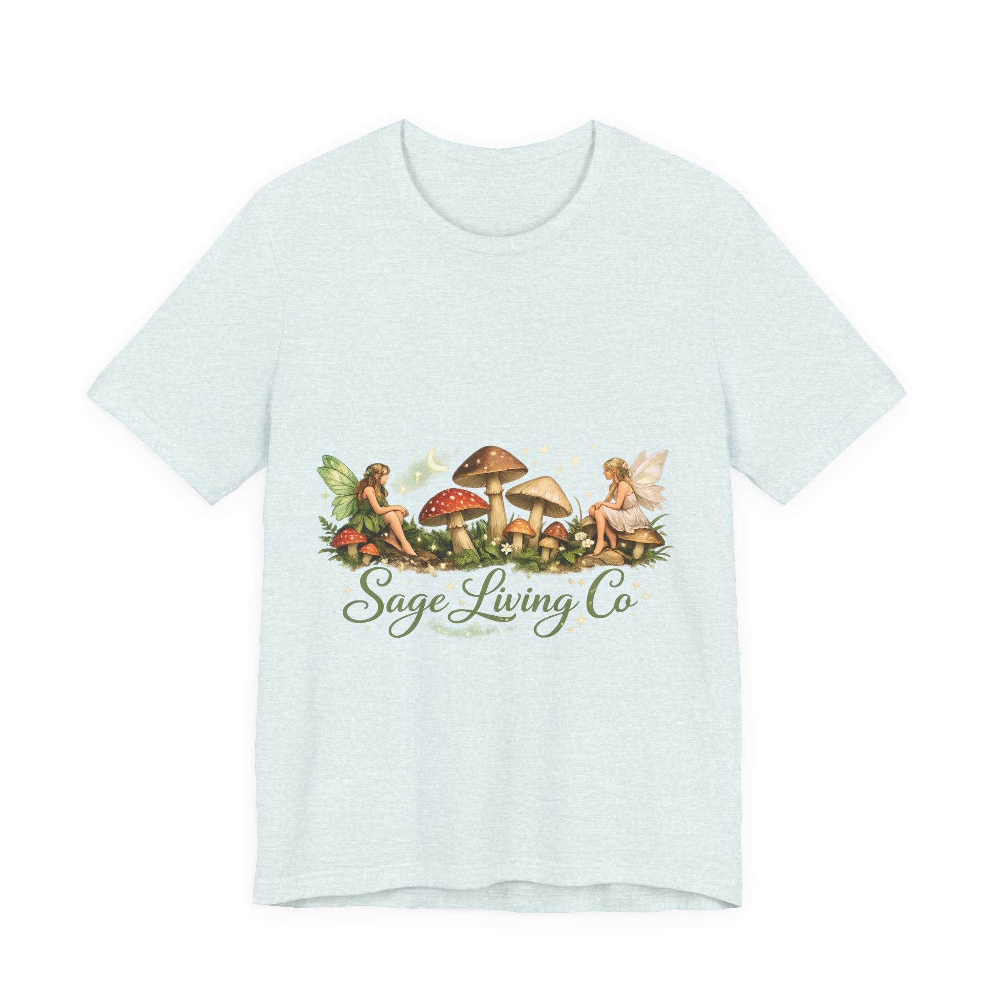 Mushroom Fairy Garden Tee | Sage Living Co. forest floral illustration