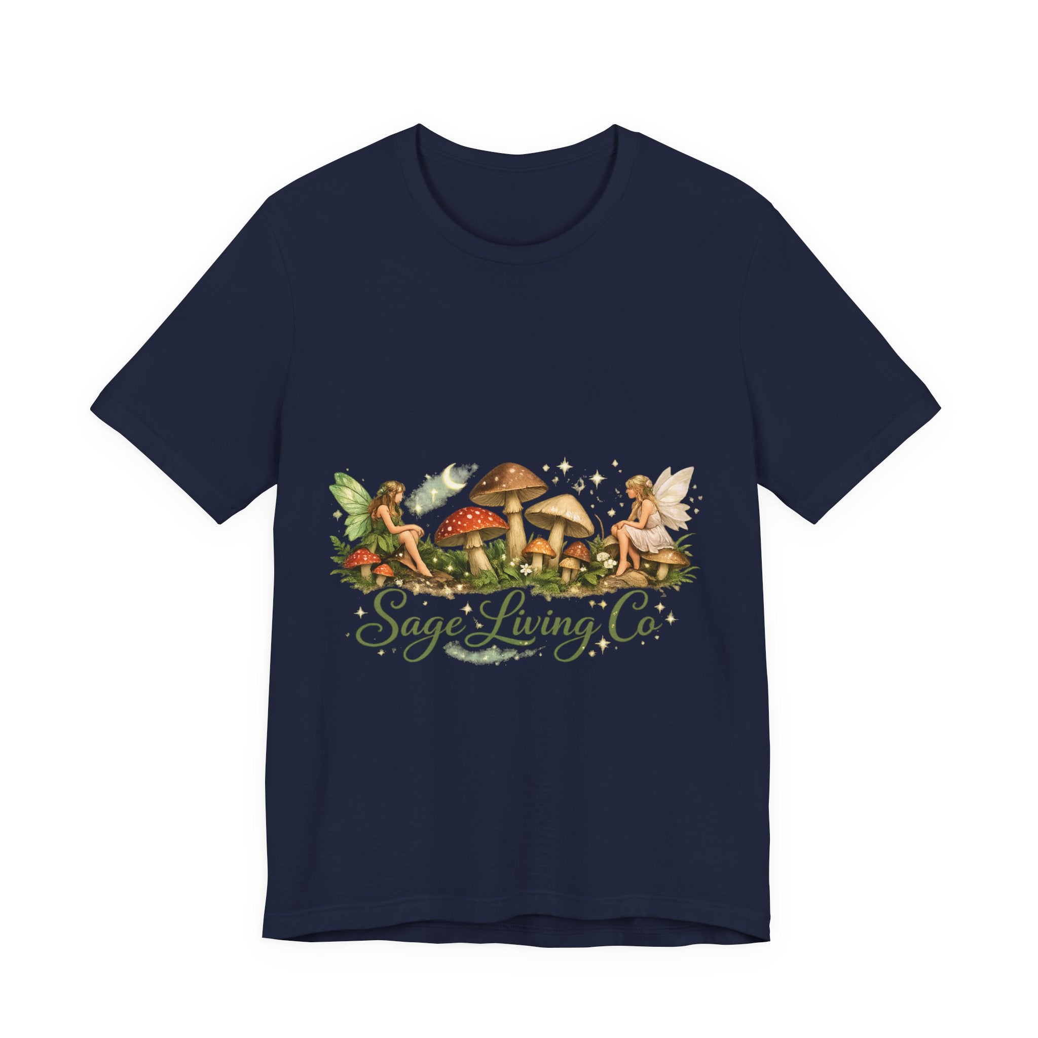 Mushroom Fairy Garden Tee | Sage Living Co. forest floral illustration