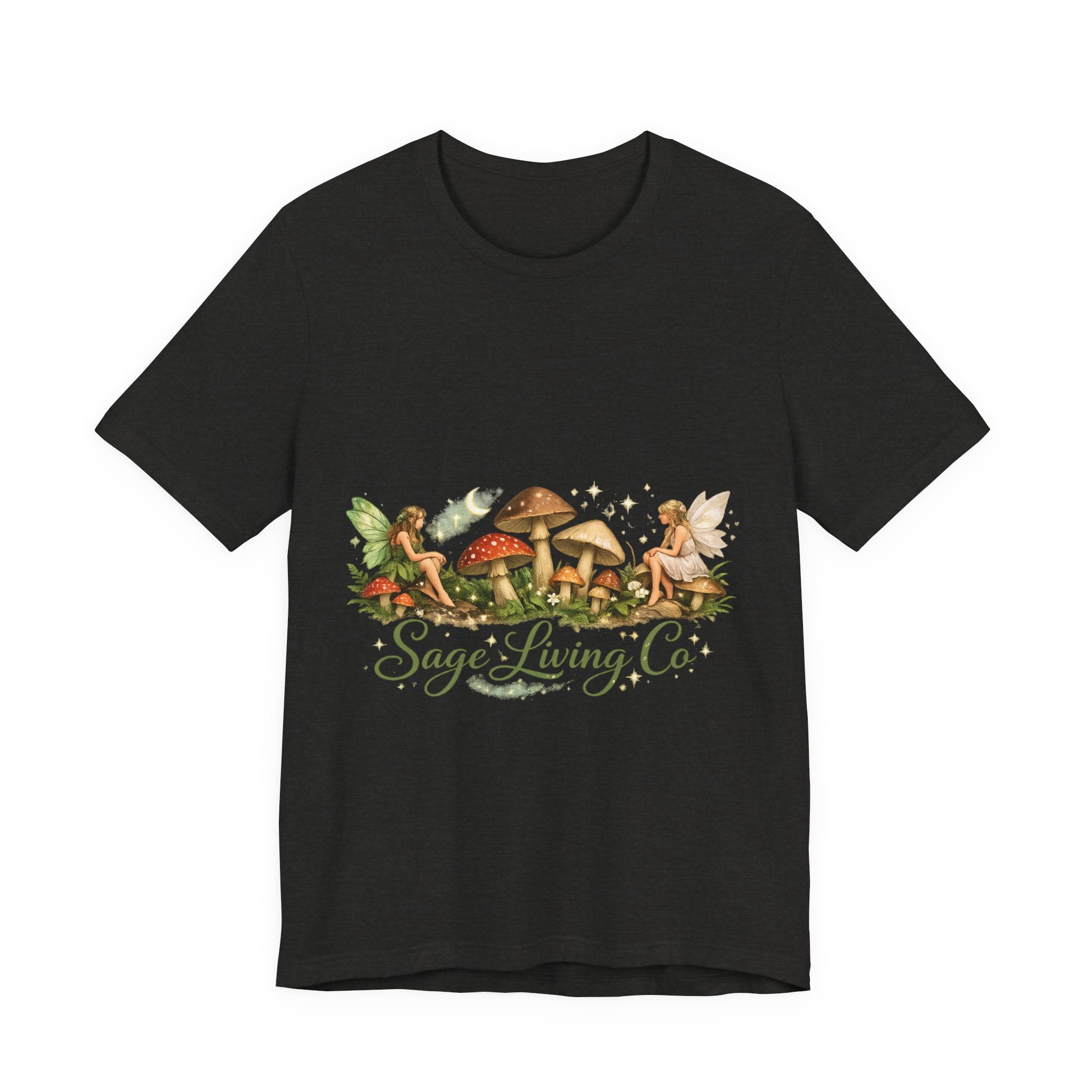Mushroom Fairy Garden Tee | Sage Living Co. forest floral illustration