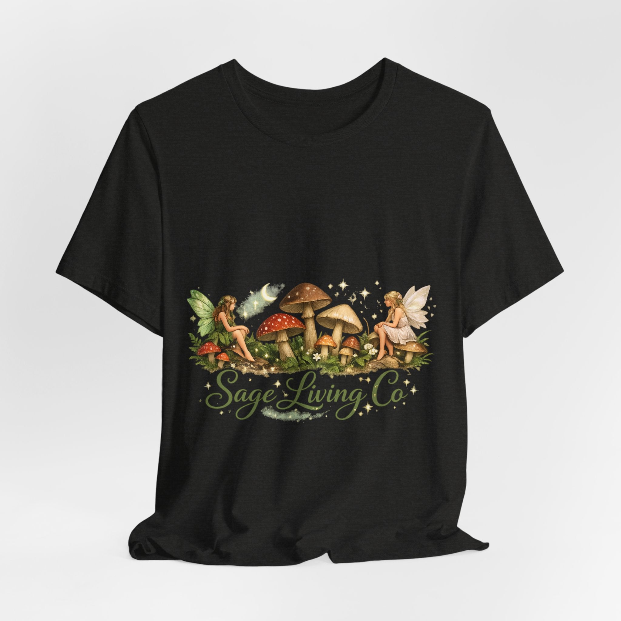 Mushroom Fairy Garden Tee | Sage Living Co. forest floral illustration