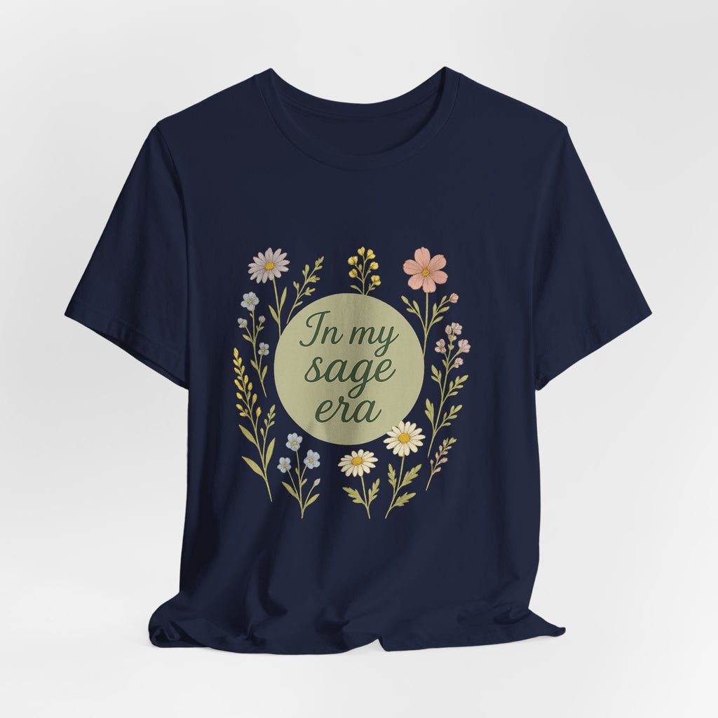 In My Sage Era tee | Floral wreath graphic shirt, botanical typography