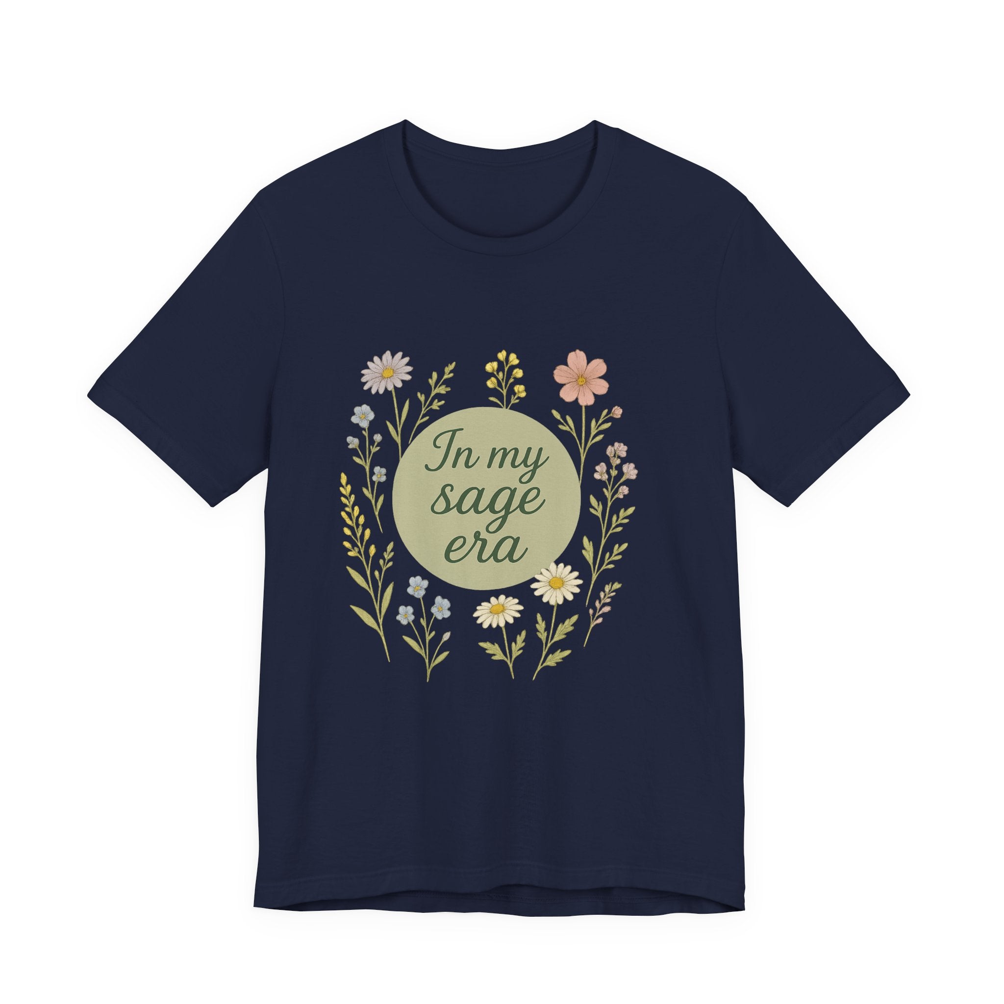 In My Sage Era tee | Floral wreath graphic shirt, botanical typography