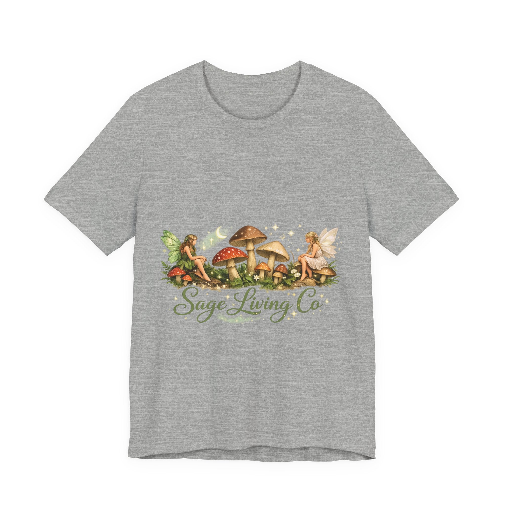 Mushroom Fairy Garden Tee | Sage Living Co. forest floral illustration