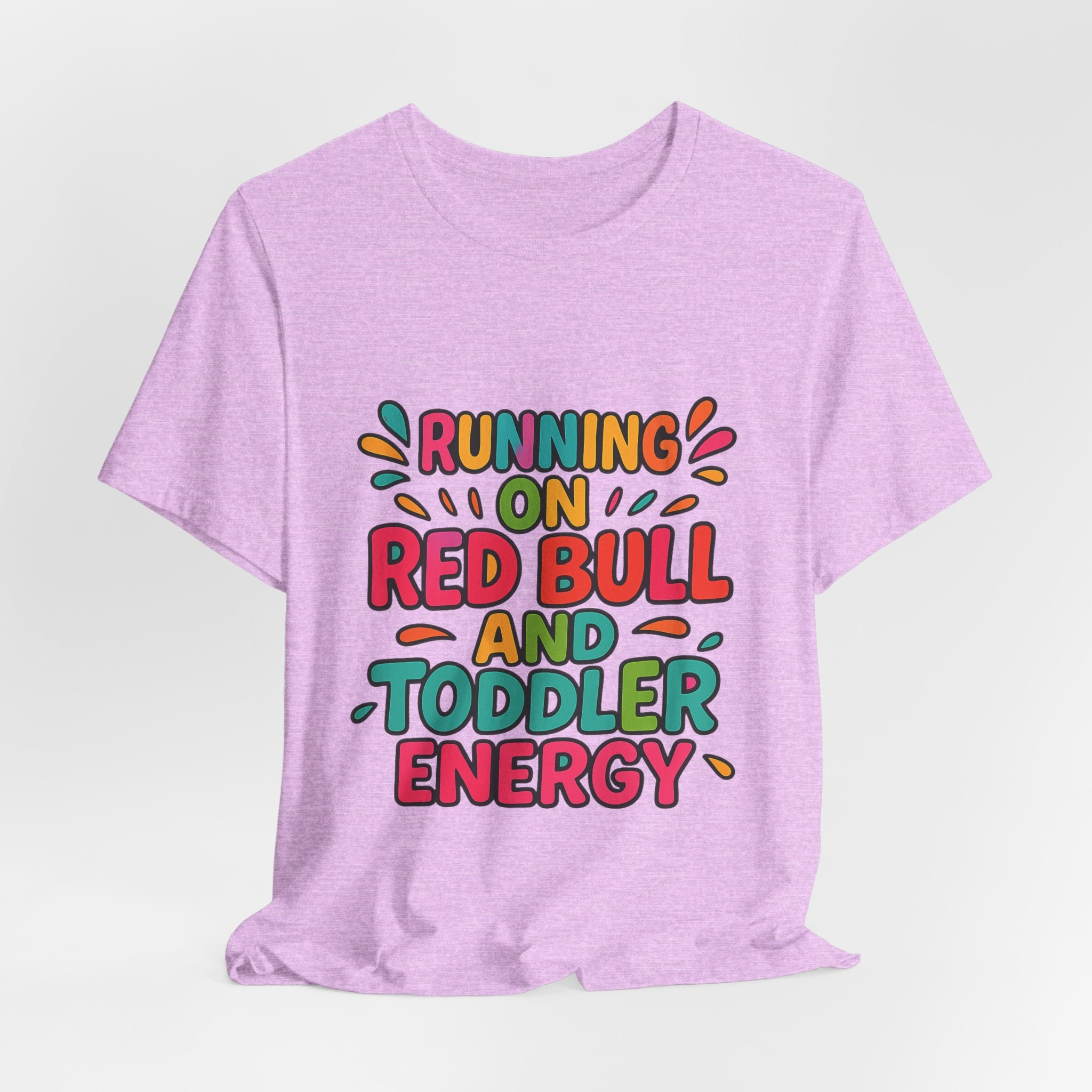 Running on Red Bull and Toddler Energy T-Shirt | Funny Mom Tee