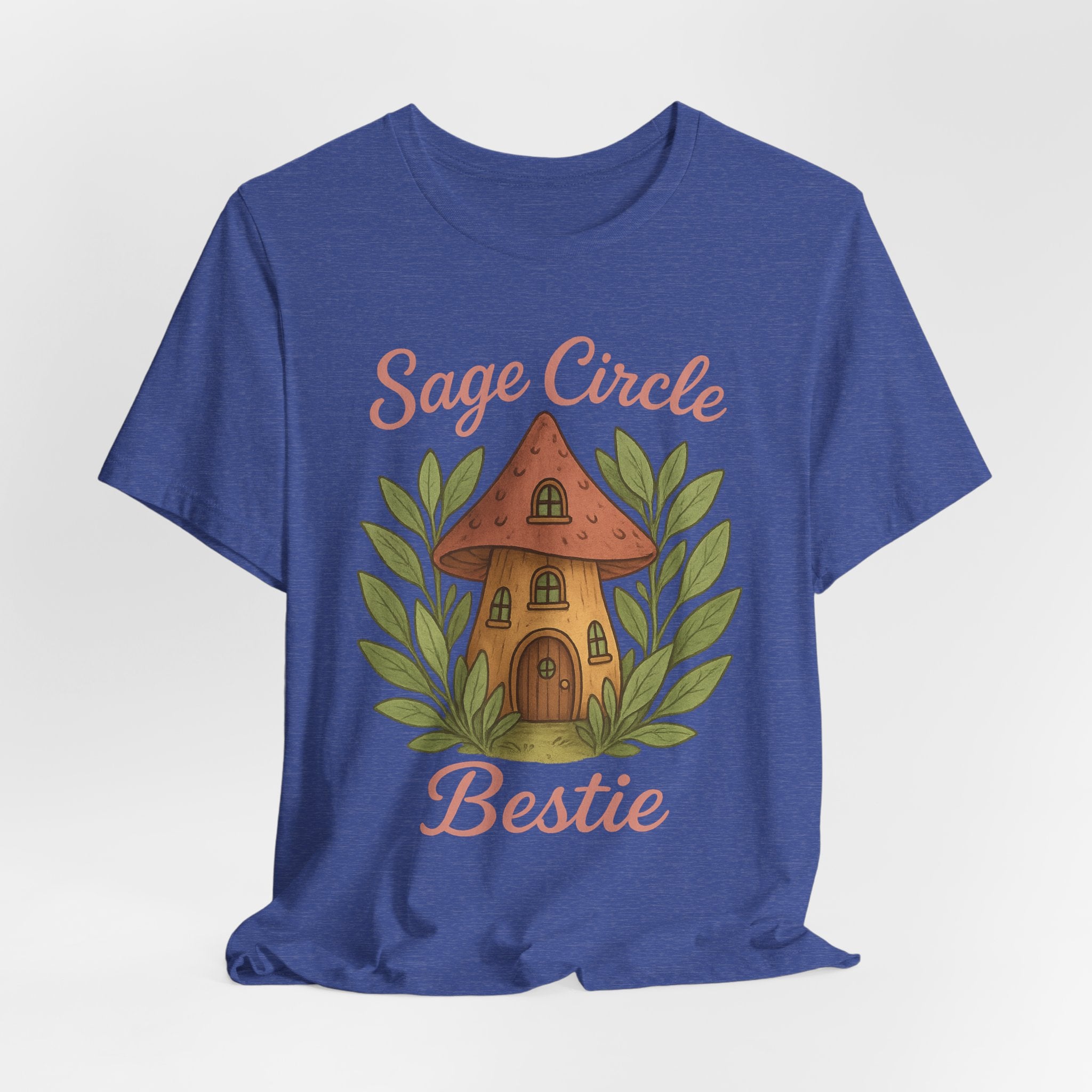 Sage Circle Bestie T-Shirt | Mushroom Cottage Illustration