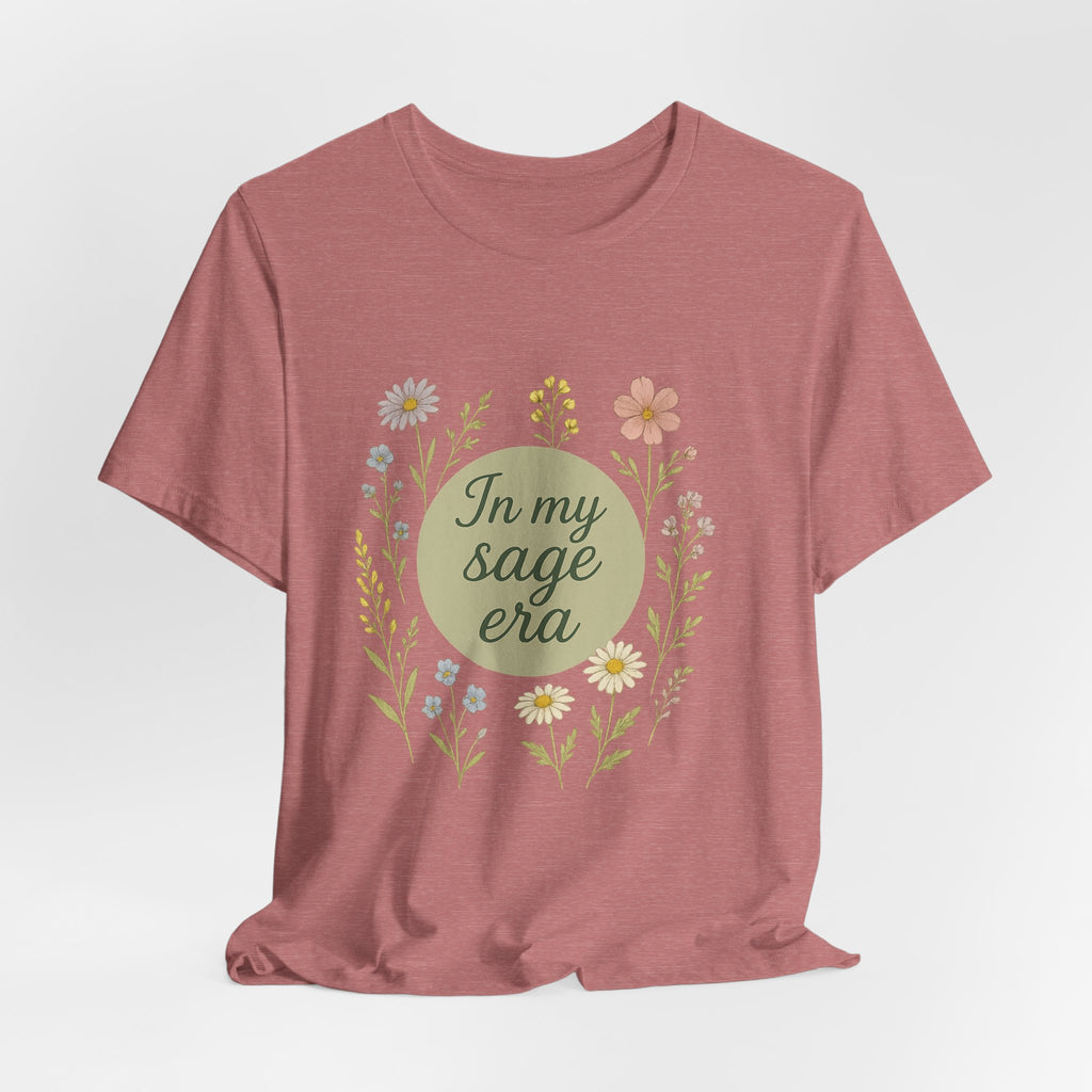 In My Sage Era tee | Floral wreath graphic shirt, botanical typography