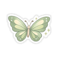 Green Butterfly Sticker | Floral Nature Vinyl Decal
