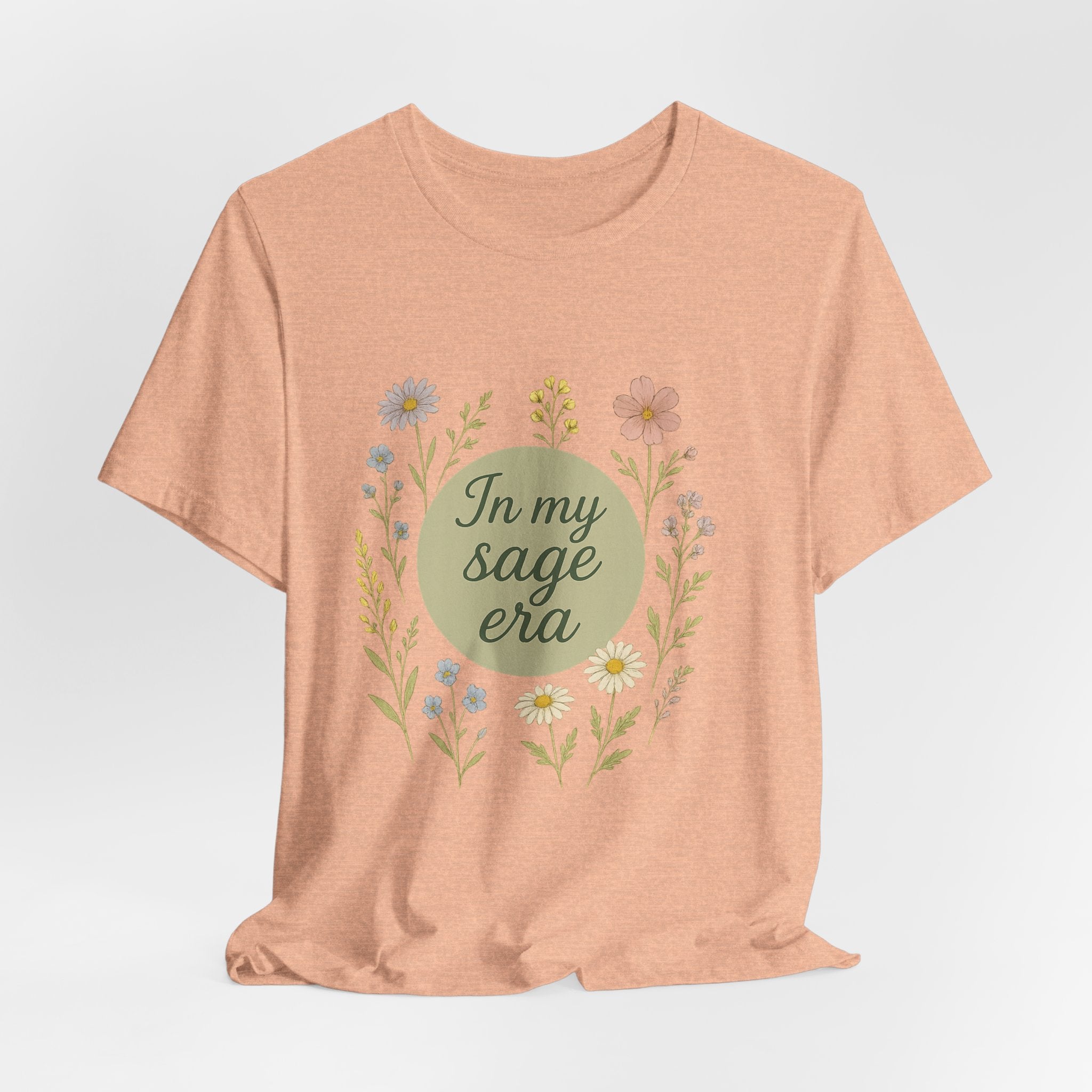 In My Sage Era tee | Floral wreath graphic shirt, botanical typography